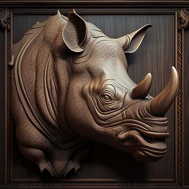 3D model st Clara rhinoceros famous animal (STL)